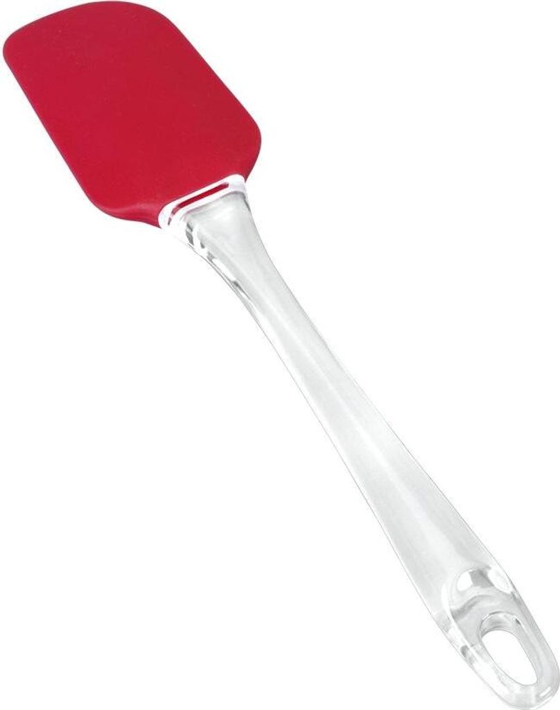 Metaltex Mr. Spatula Teigschaber aus Silikon/Acryl, ca. 25,5 cm in transp./rot