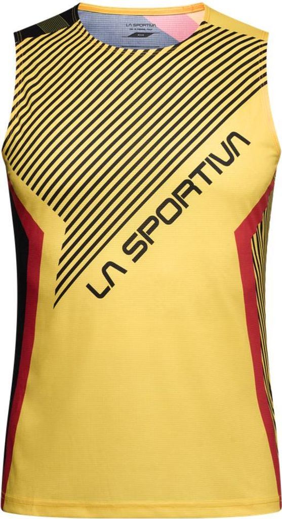 Flow Tank M - Herren Tanktop fürs Trailrunning - La Sportiva, Größe:L, Farbe:K00Y00-Black/Yellow