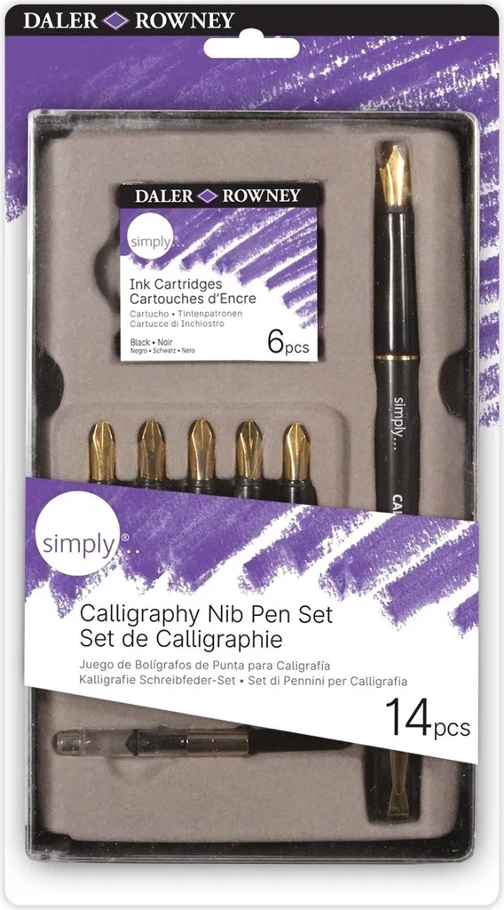 Daler Rowney Simply Black 14 ks avec Mines Robustes pour Ombrages