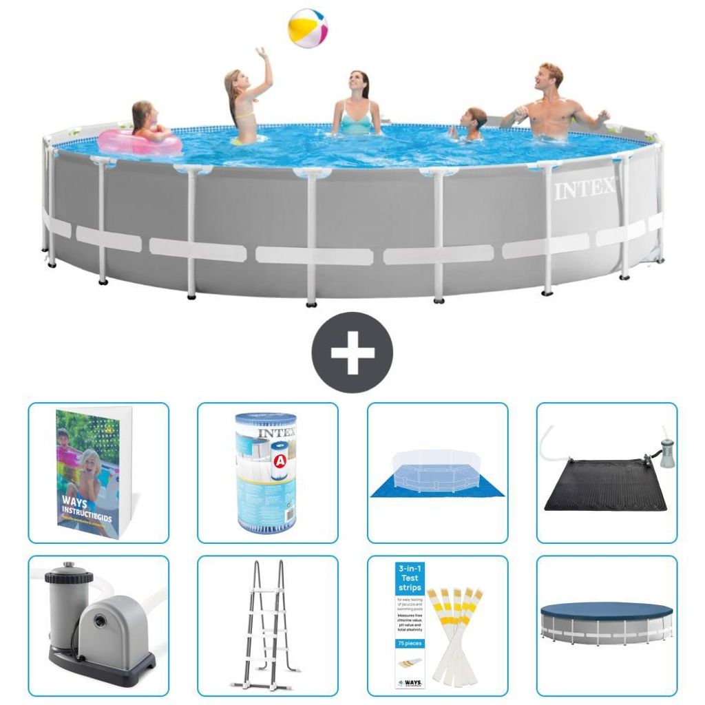 Prism Frame Pool Rund - 549x122 cm - 9-teilig S619