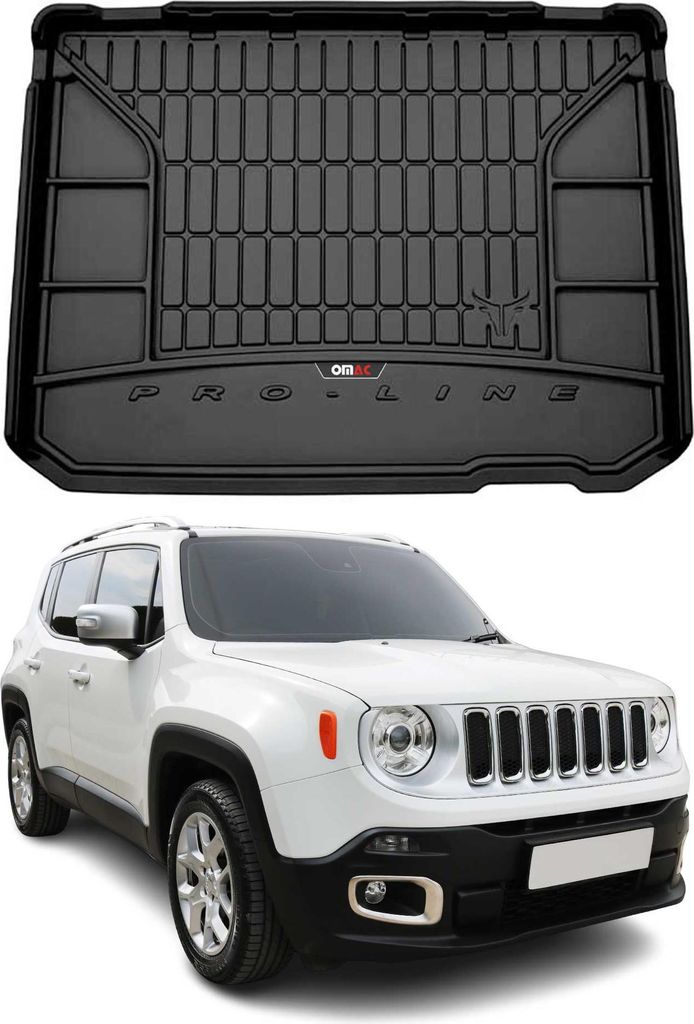OMAC Gummi Kofferraumwanne für Jeep Renegade 2014-2018 TPE Laderaumwanne Schwarz