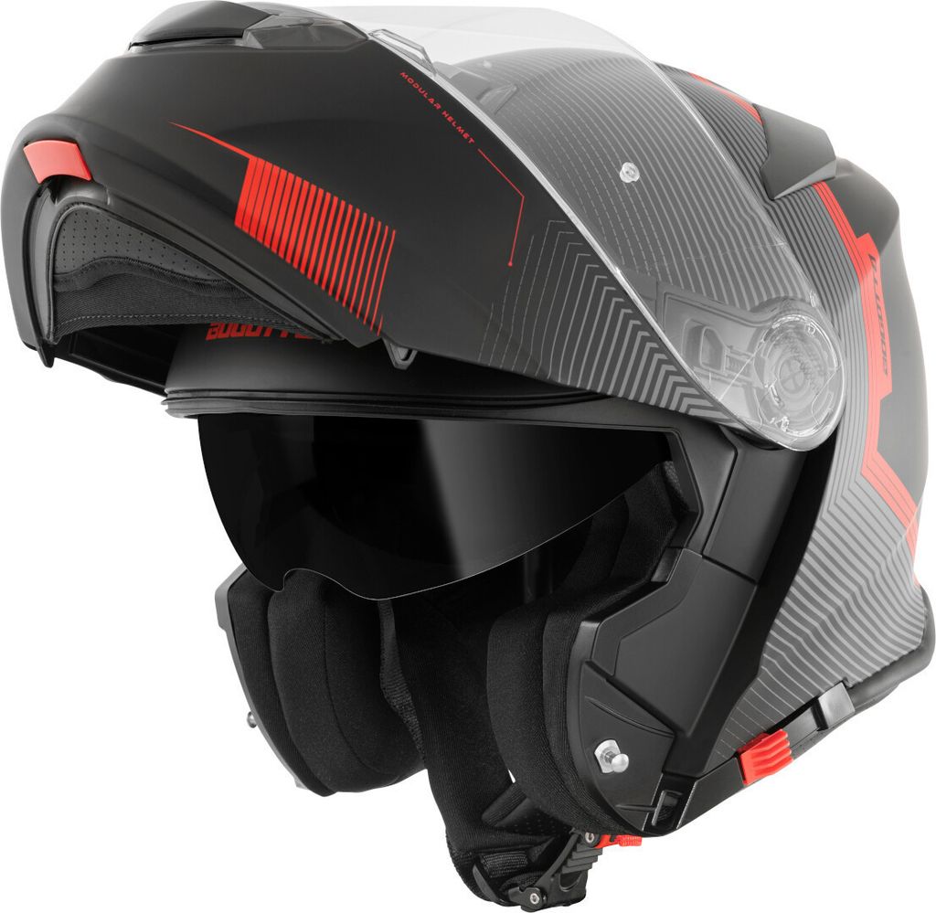 Bogotto H271 Wayke Klapphelm, schwarz matt/orange, L
