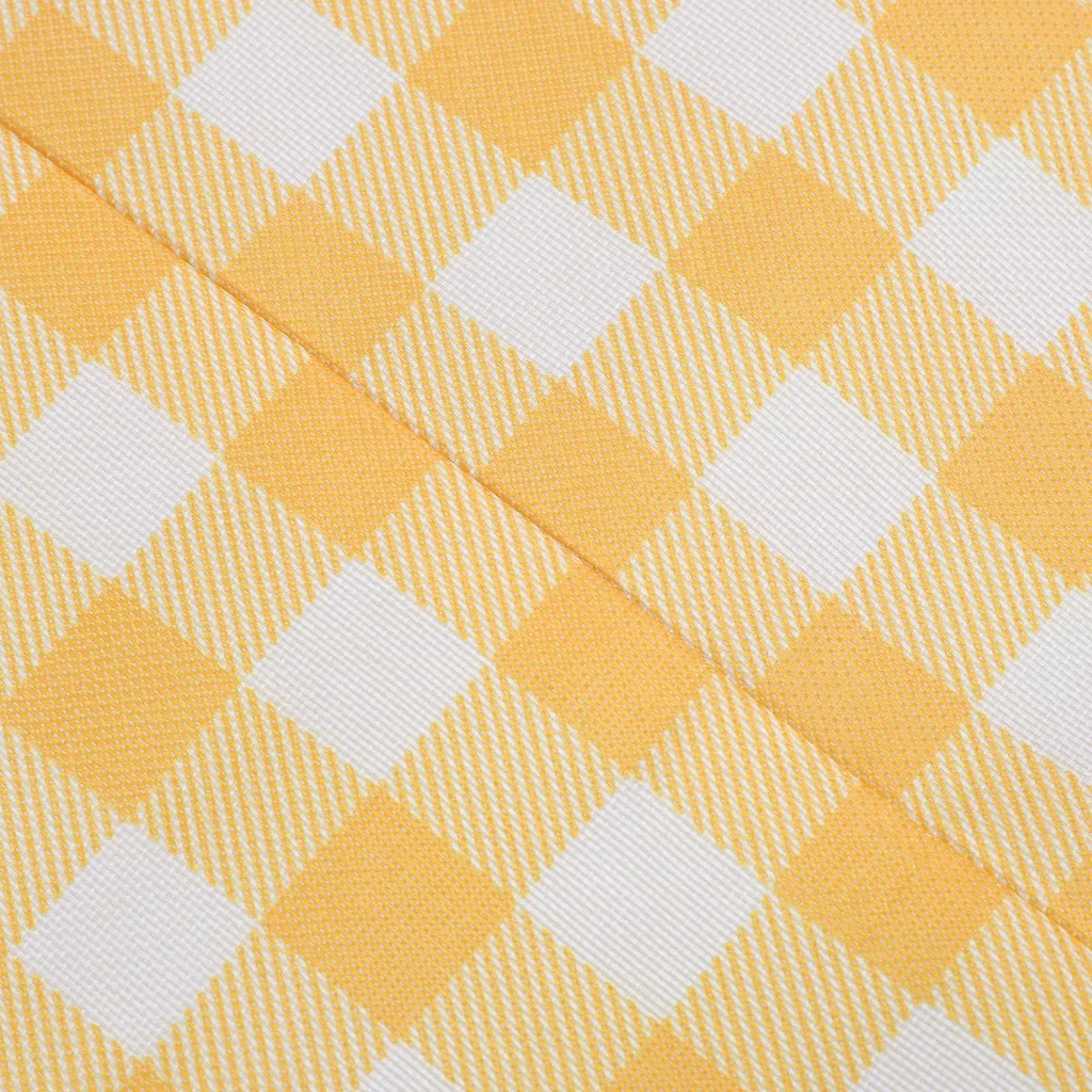 Couverture de pique-nique imperméable 195x200 cm à carreaux jaunes