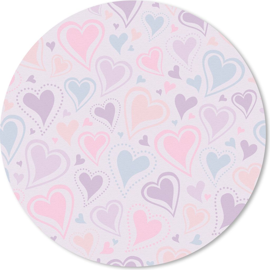 MuchoWow Mauspad Mousepad Mädchen - Herzen - Schnittmuster - Mädchen - Kinder - Kinder 40x40 cm - Mousepads - Maus Mat - Pad - Mausunterlage - ...