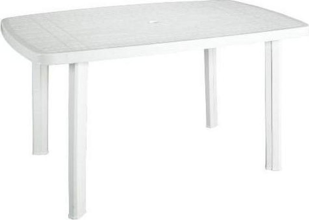 Table Ovale Extérieur Blanche Résistante, Spacieuse Et Image du produit 