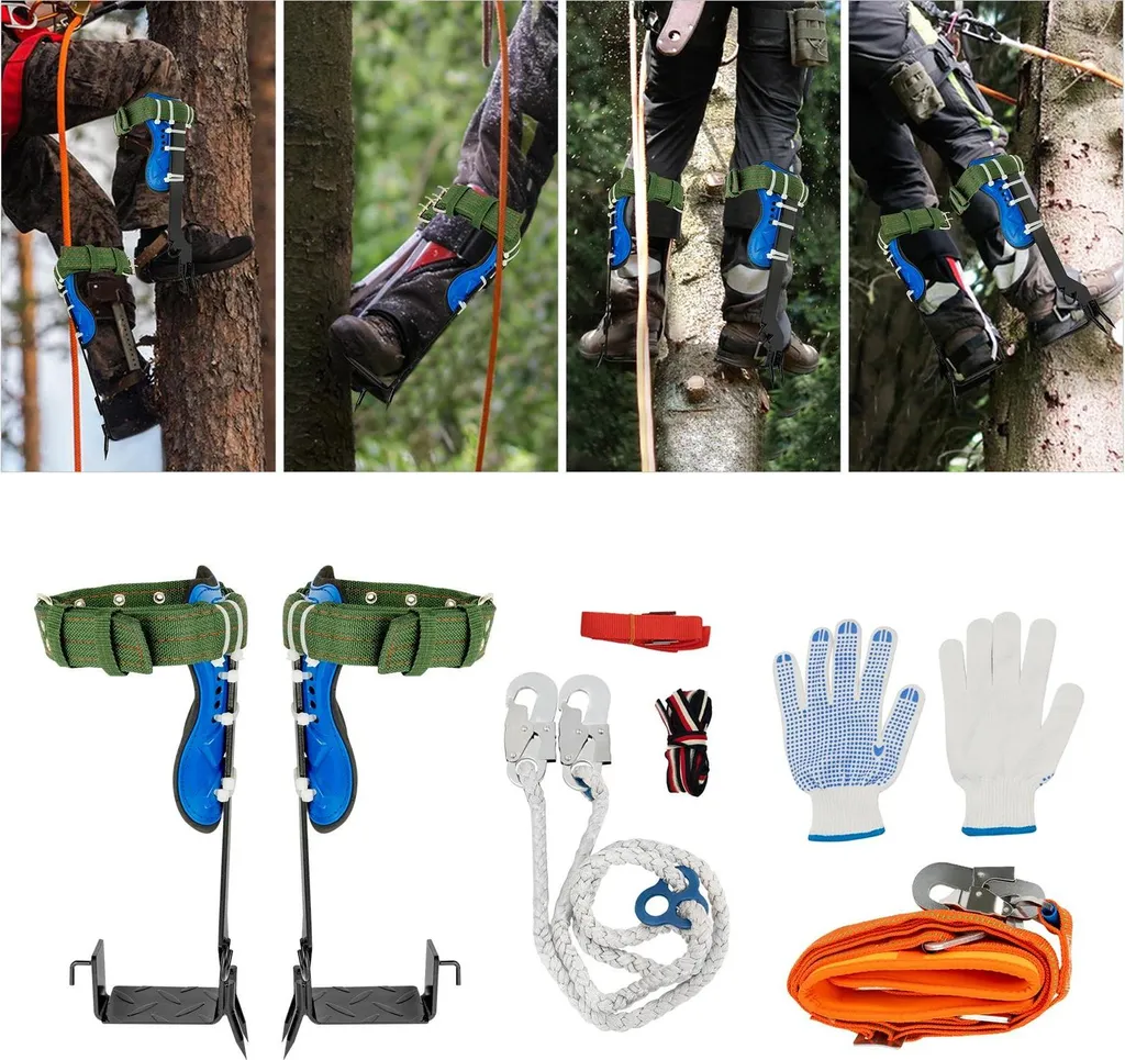 Crampons d'escalade antidérapants avec ceinture de protection antichute