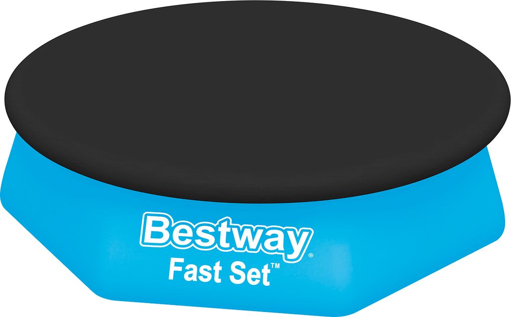 Bestway® PVC-Abdeckplane Ø 240 cm, schwarz, rund Produktbild 