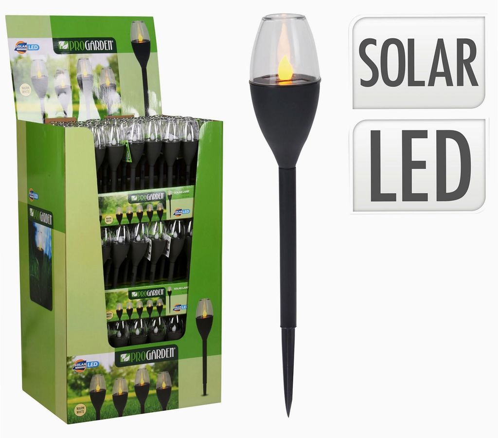 LED-tuinlamp op zonne-energie, grijs, 6 cm, 1 stuk Productafbeelding 