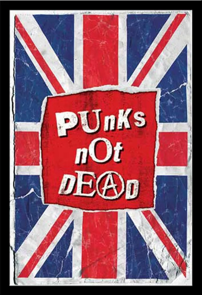 Quadro Punks Not Dead Cornice Shinsuke Maxi MDF Nero | Design Street