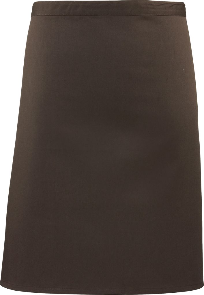 Premier Damen Schürze halblang (2 Stück/Packung) RW6791 (Einheitsgröße) (Braun)
