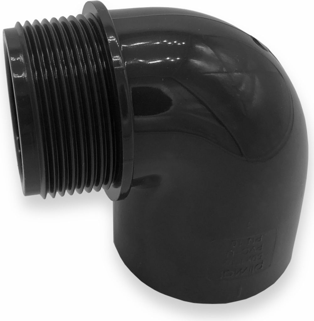 Winkel 90° I Ø 50 mm | Klebemuffe X 1 1/2" | AG