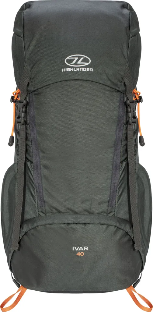 Sac à dos Highlander Ivar 40L avec bretelles ajustables Gris Acier