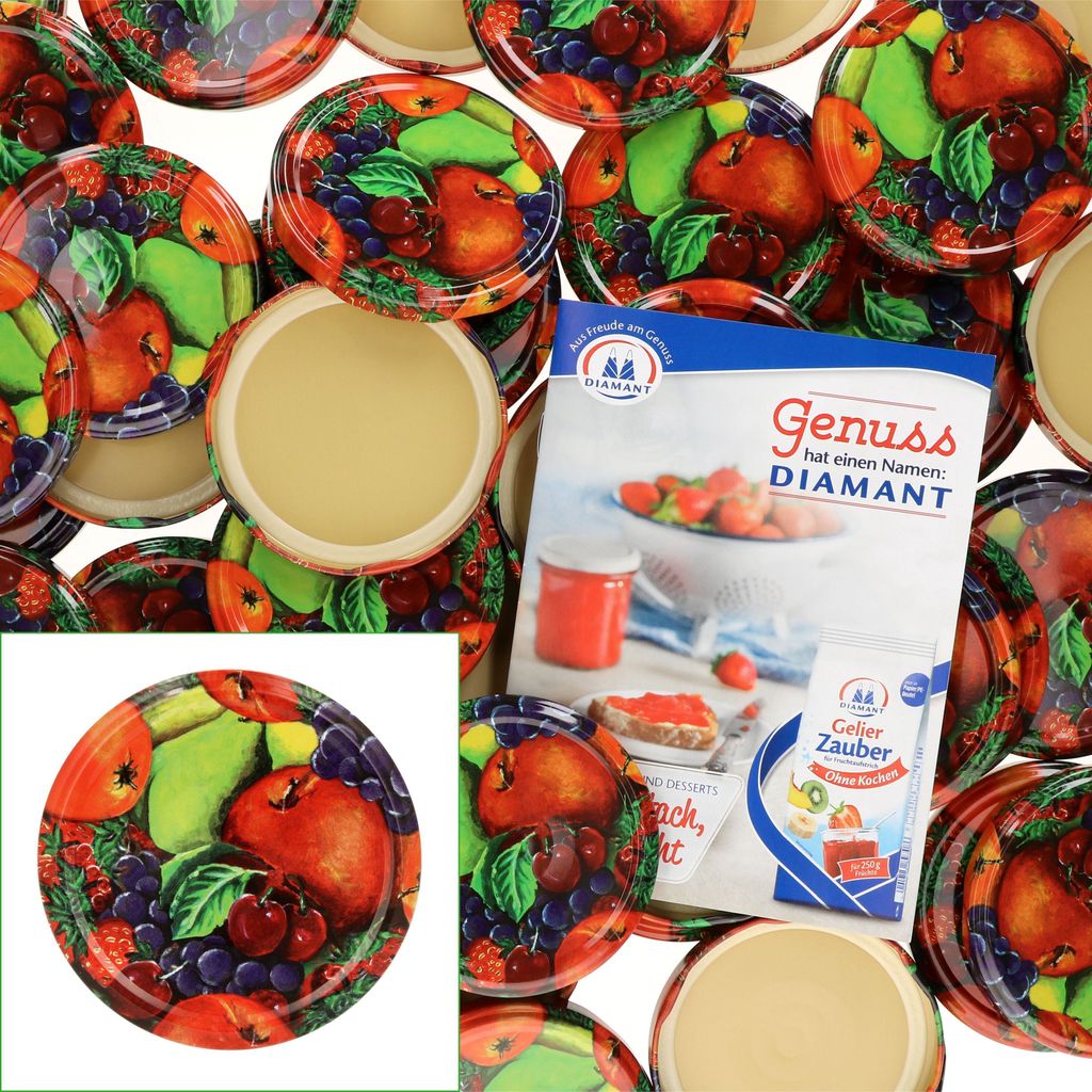zestaw 50 wymiennych pokrywek do 82 dekoracji owocowych Zdjęcie produktu 