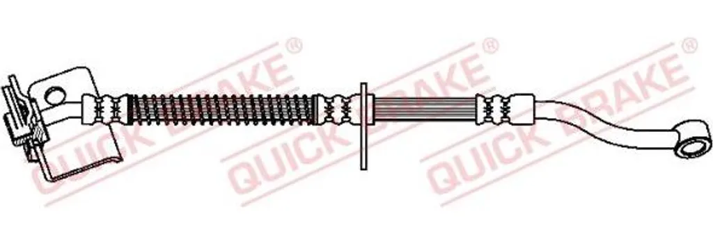 Flexible de Frein Renforcé QUICK BRAKE 50.884 Haute Pression Accent