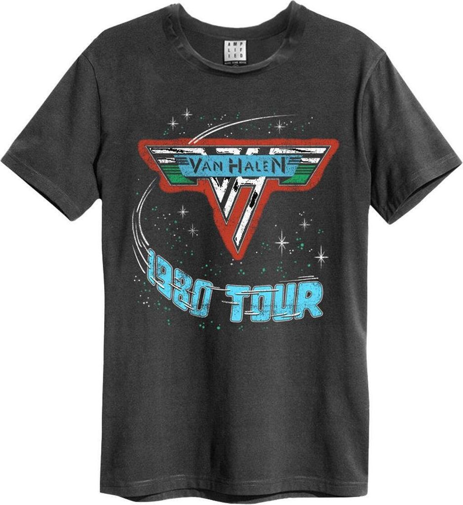 Amplified - "1980 Tour" T-Shirt für Herren/Damen Uni GD1317 (XL) (Holzkohle)