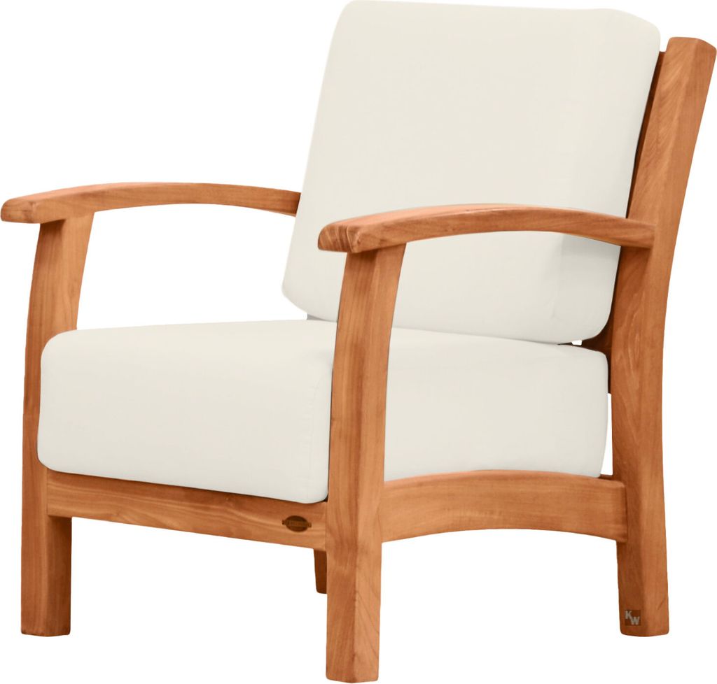 Loungesessel Paderno Massivholzsessel als premium Sessel aus Teakholz für Garten, Terrasse, Balkon inkl. Polster