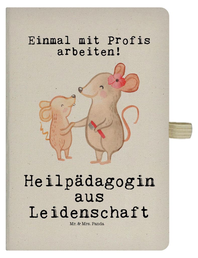 Mr. & Mrs. Panda Skizzenbuch Heilpädagogin Leidenschaft - Transparent - Geschenk, Tagebuch, notizbuch, Schreibheft, Kladde, Studium, Adressbuch, A...