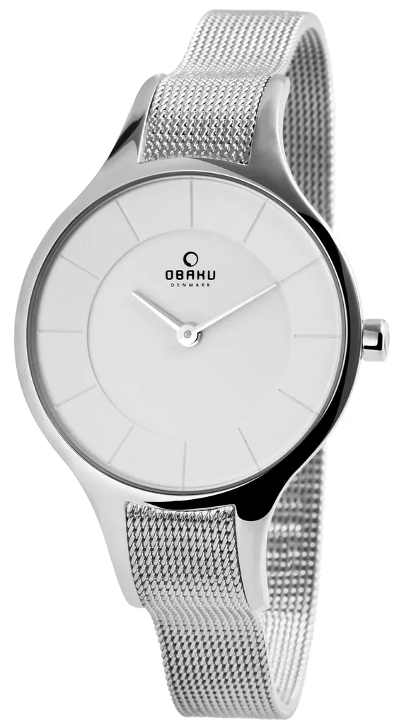 Montre Femme Obaku V165LXCIMC Design Scandinave en Acier Inoxydable Argent