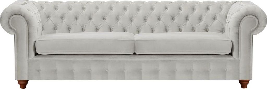 Dreisitzer-Sofa Chesterfield Max-Velluto 15-dark oak