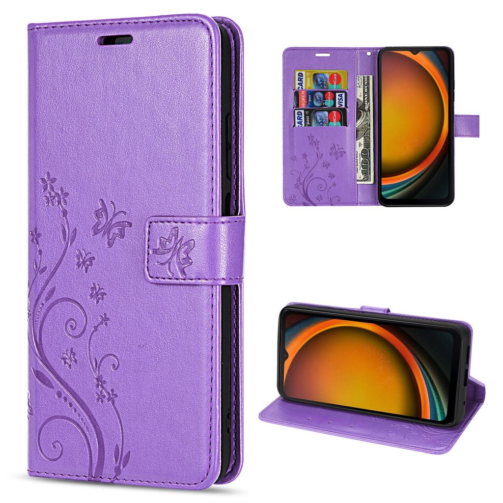 Hülle für Samsung Xcover 7 Handyhülle Handy Tasche Flip Wallet Case Klapphülle Lila