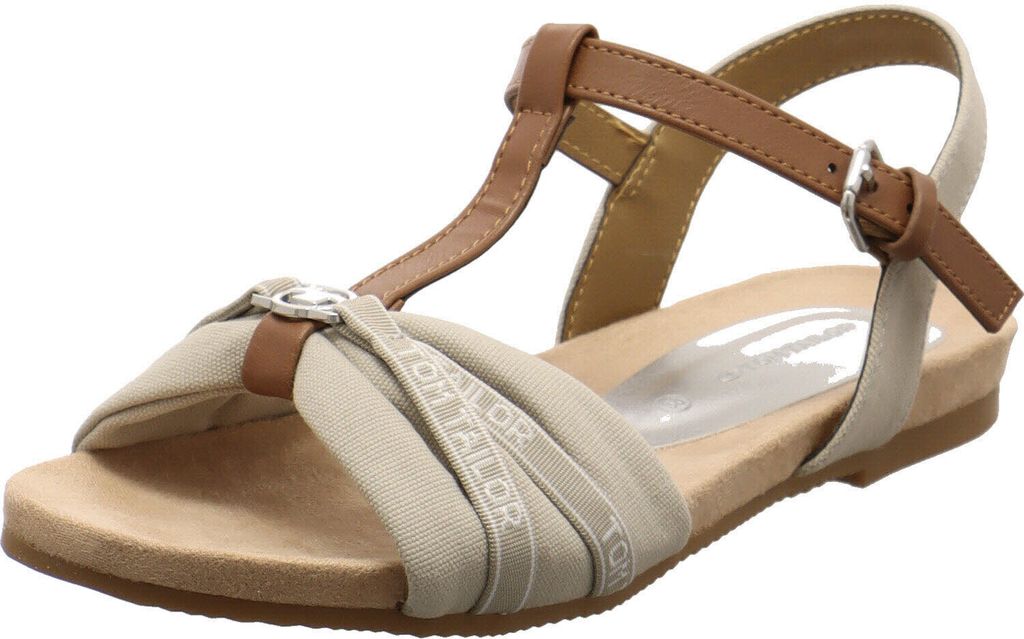 Tom Tailor Damen Sandalette in Beige, Größe 41