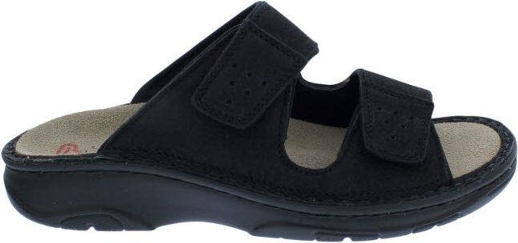 Berkemann Pantolette Tobias mit Fußbett zum Wechseln 5801-910, Schwarz, Nubukleder, Weite G-J 43