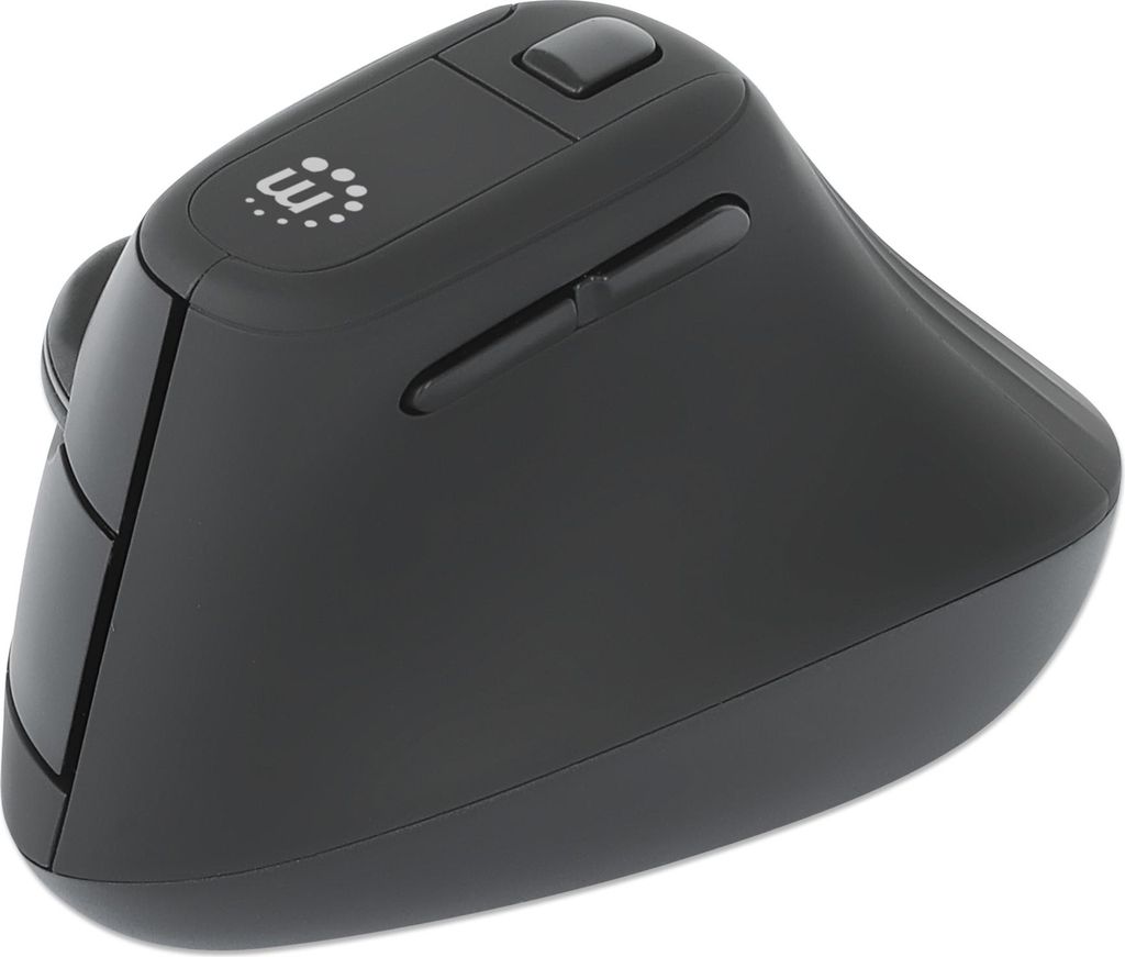 MANHATTAN Ergonomisch Vertikale Funkmaus USB-A schwarz