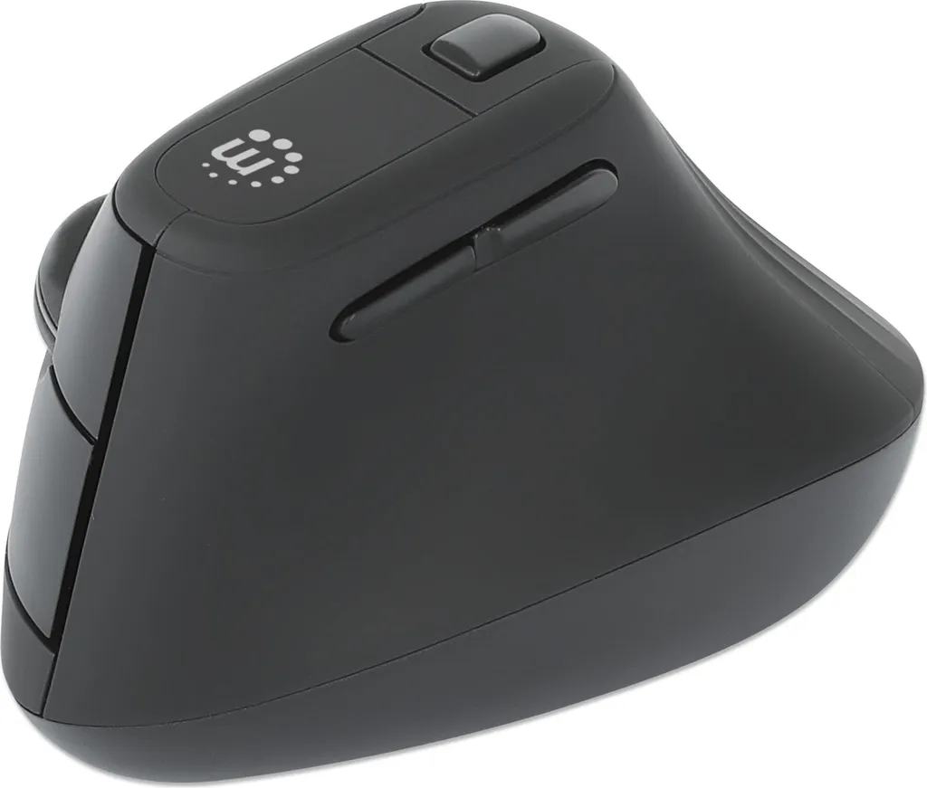 Manhattan 190336 Souris verticale ergonomique sans fil USB-A noire PC
