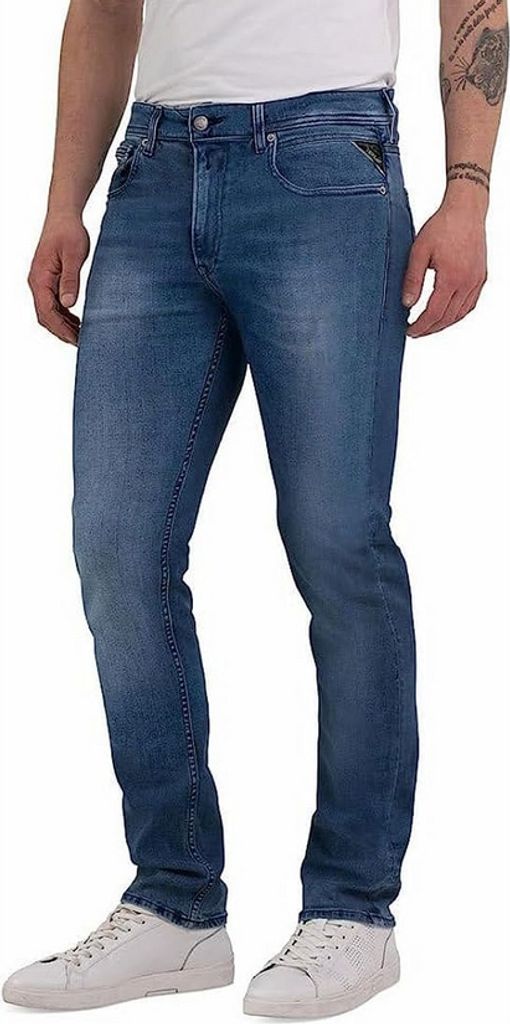 Replay Grover Straight Jeans, Blau 33W x 32L