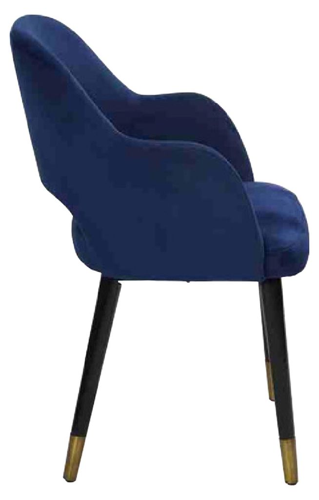 Luxus 4x Stühle Luxus Blauer Küchenmöbel Designer Esszimmerstuhl Holzmöbel