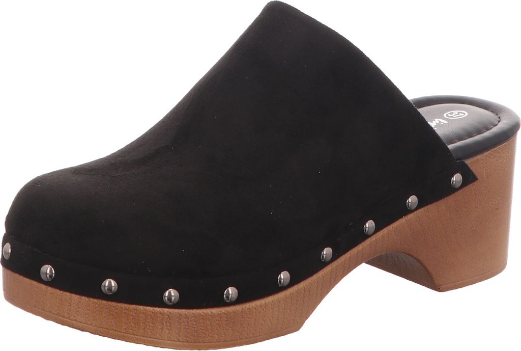 living UPDATED Damen-Clog mit Keilabsatz Schwarz, Produktbild 2