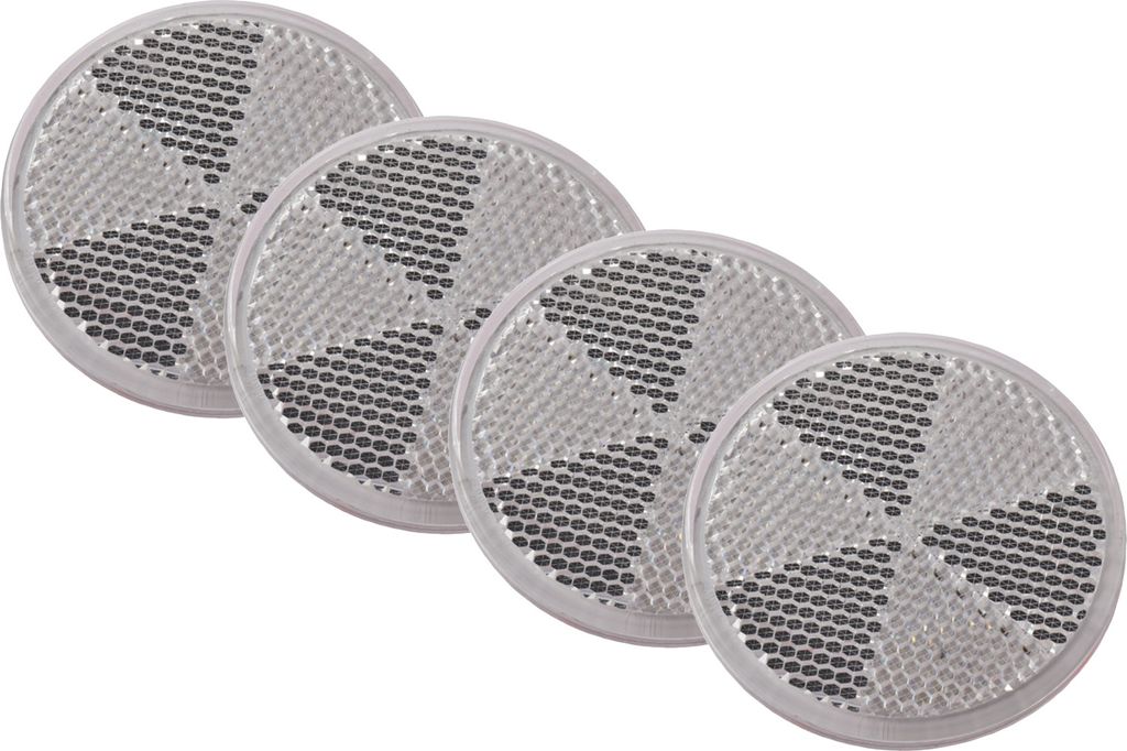 Runde selbstklebende weiße Rückstrahler DOBPLAST 60 mm, 4 Produktbild 