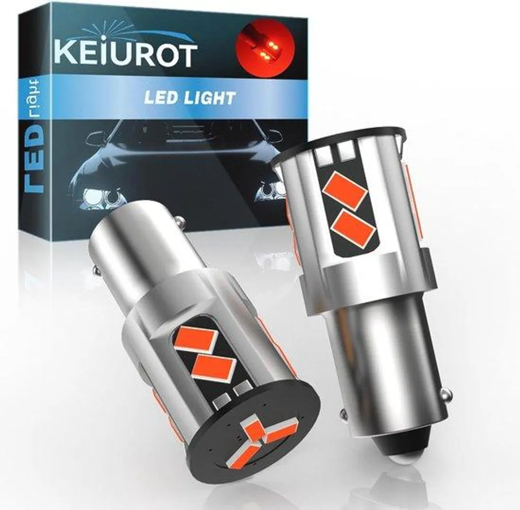 Lampes LED Habitacle Voiture Rouges Lot de 2 Haute Luminosité Basse Conso