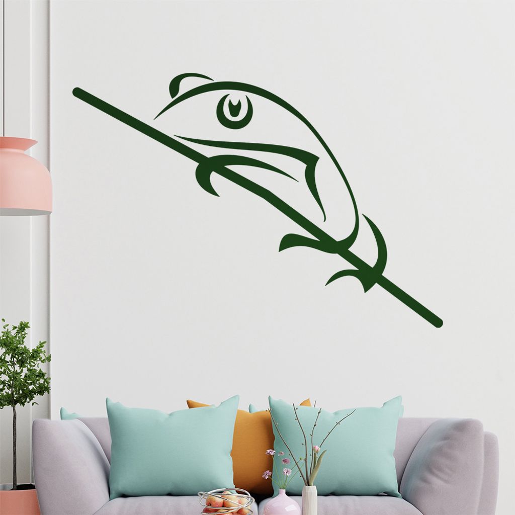 Frosch Linien Wandtattoo in 6 Größen - Wandaufkleber Wall Sticker - Dekoration, Küche, Wohnzimmer, Schlafzimmer, Badezimmer
