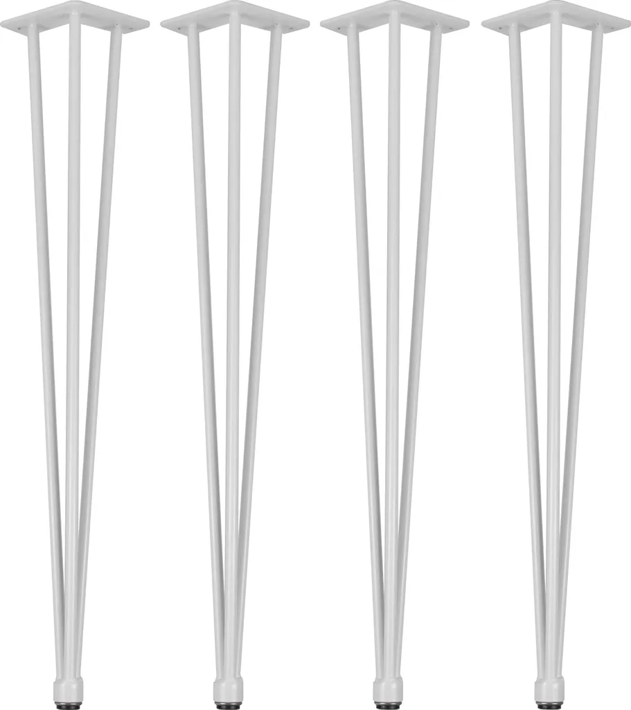 Gambe per Tavolo Bianco 72cm Natural Goods Berlin Hairpin Regolabili 4pz