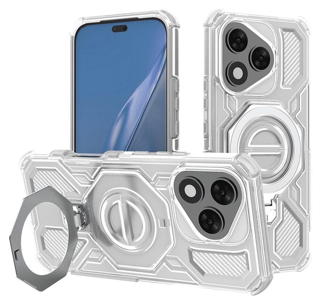 Techsuit – Carbon Shield PRO odolný obal na Honor 400 Lite – biely transparentný