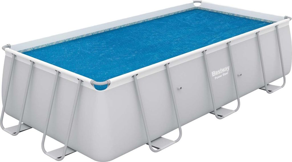 Bestway® PE-Solarabdeckplane 380 x 180 cm, blau, eckig Produktbild 