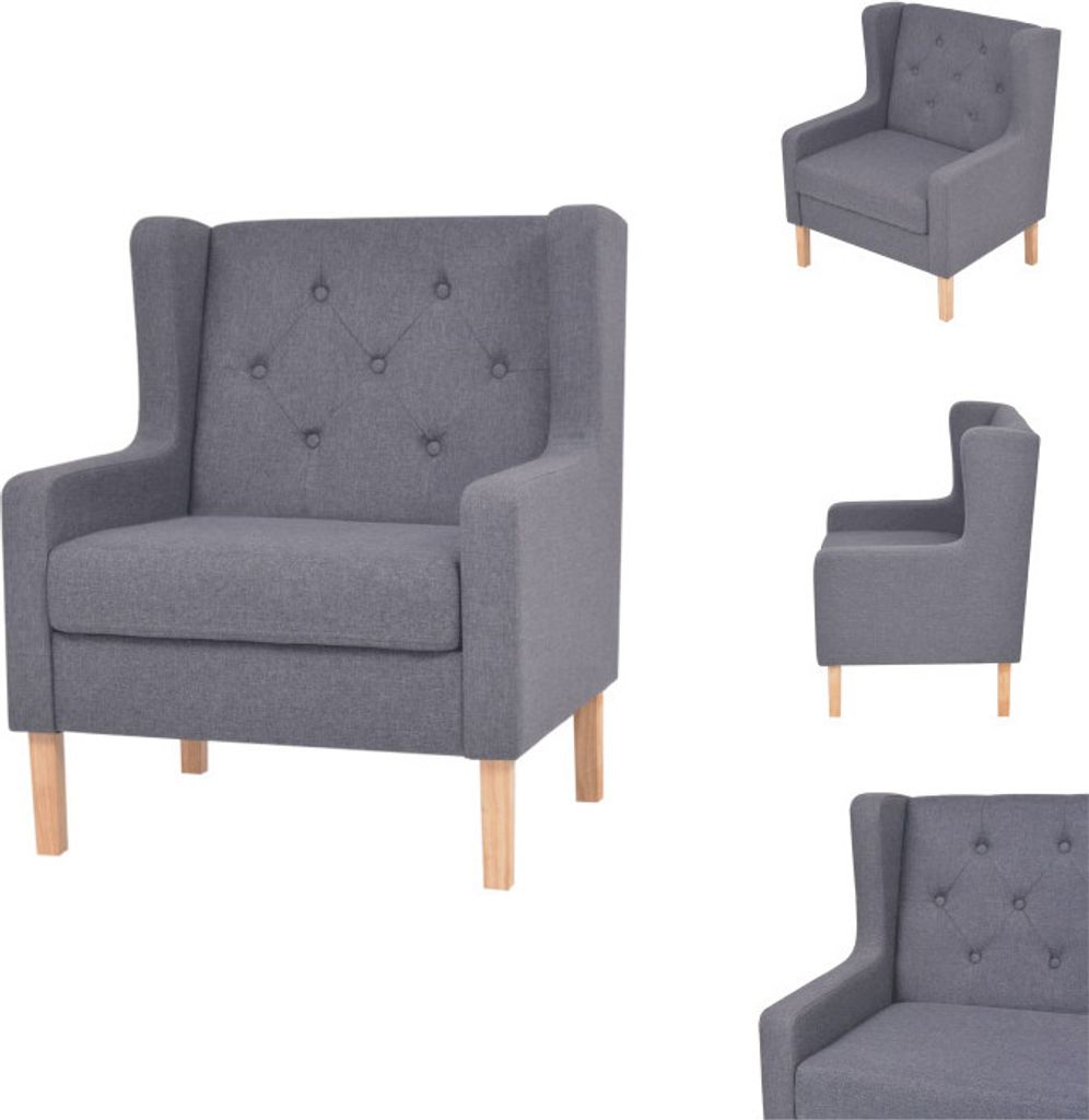 vidaXL Sessel Grau Stoff - Sessel
