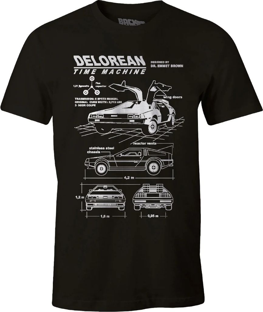 Zurück in die Zukunft T-Shirt Delorean Blueprint Back To The Future