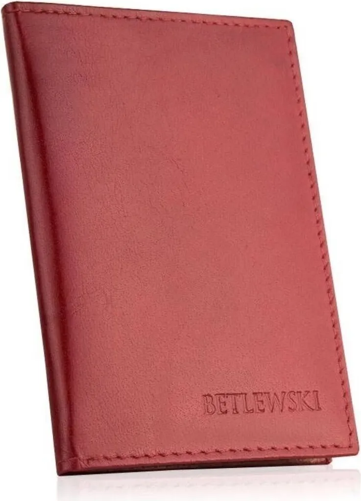 Portafoglio Betlewski BEZ04 Rosso in Vera Pelle - Offerta Esclusiva RFID