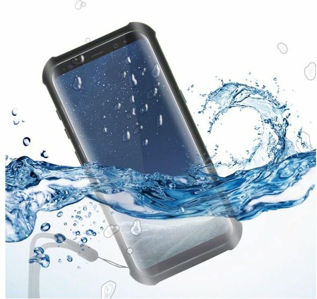 Wasserfestes Case Samsung Galaxy S8+ KSIX Aqua Case Schwarz Durchsichtig