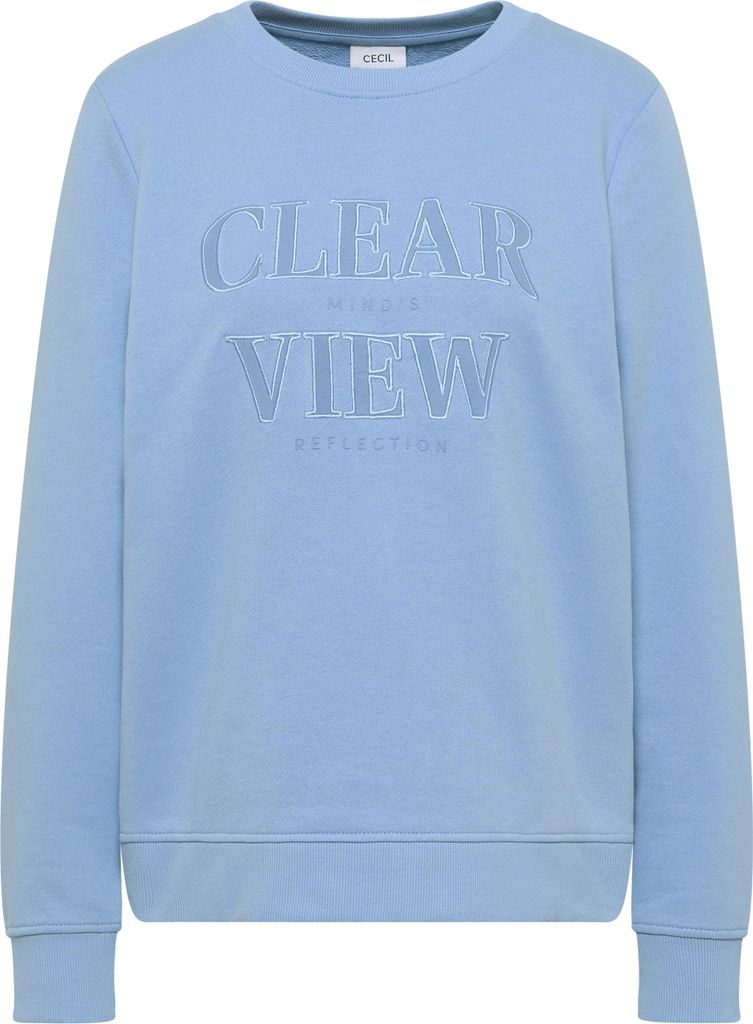 TOS_Sweatshirt w. Chest Artwor 37339 sporty light blue Größe L