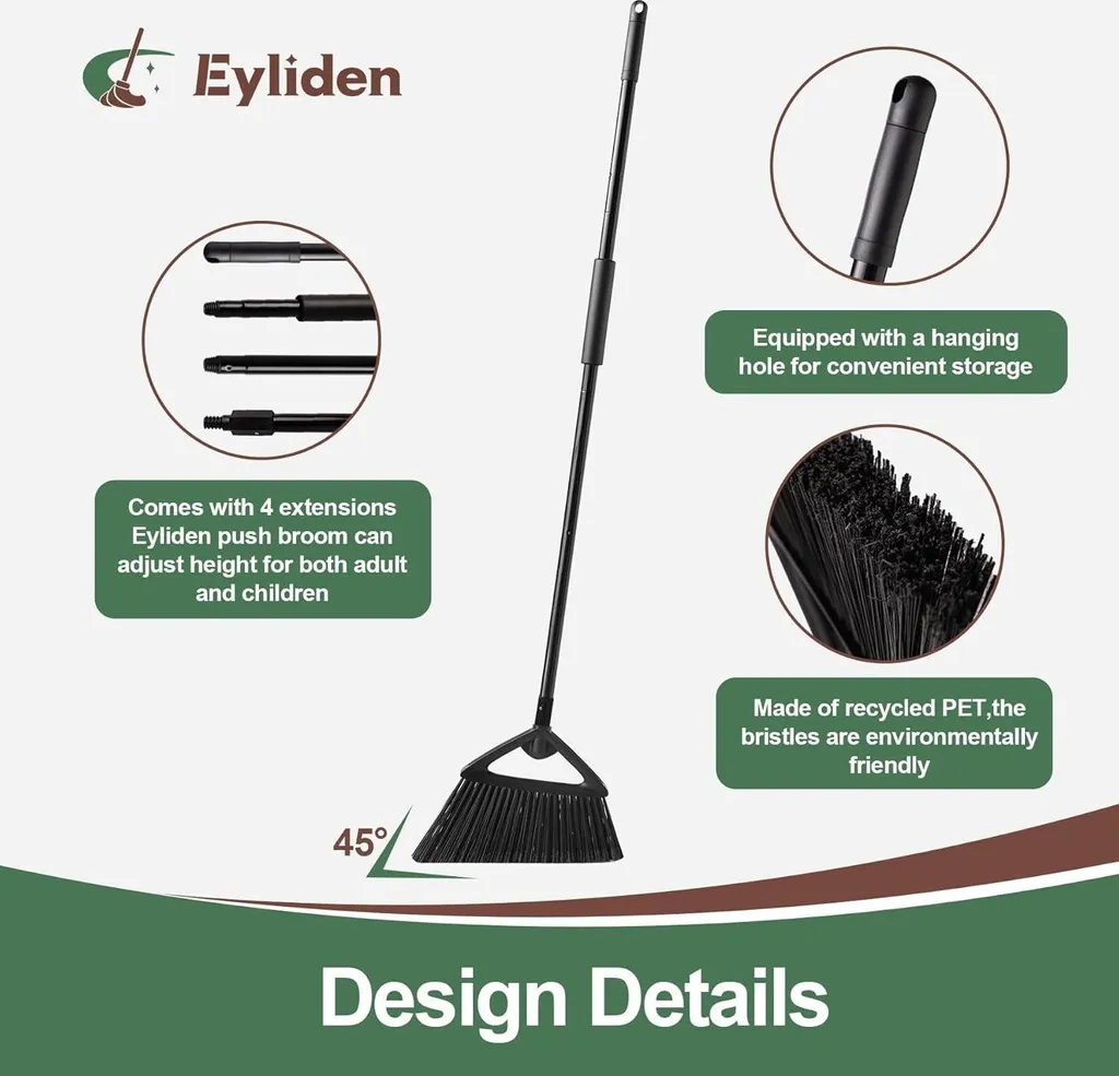 Balai robuste Eyliden avec manche extensible et brosse à poils rugueux - 5