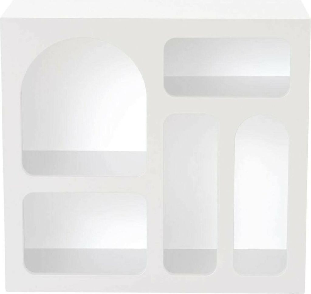 Dmora Anrichte Bellatrix 80x35x74 cm Weiß, 6 Fächer, Sideboard
