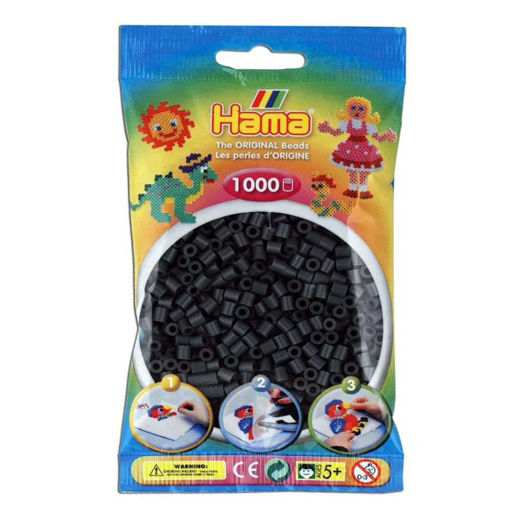 Hama 207-71 Hama Bügelperlen midi, dunkelgrau, im Beutel Obrázek produktu 