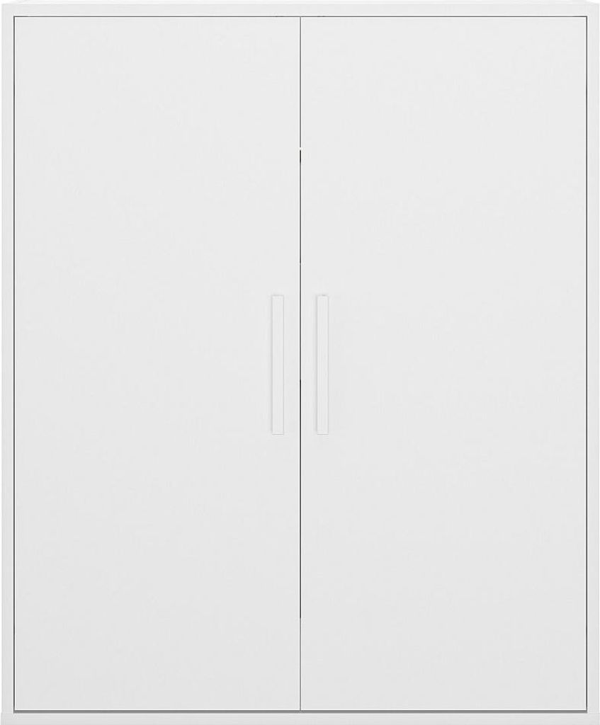 2-türiger schräger Kleiderschrank - Weiß - ADEZIO Produktbild 