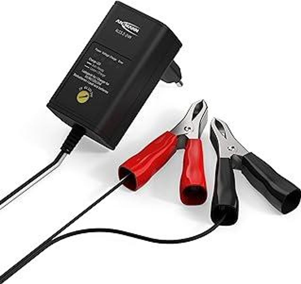 Batterie Ladegerät 2V/6V/12V mit Erhaltungsladung zum Einlagern von Blei Akkus (Gel, Wet, MF, VRLA, AGM) für Oldtimer, Motorrad, Roller, Rasenmä...