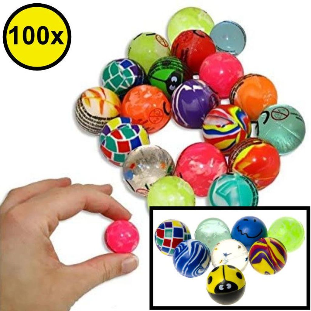 Decopatent 100 STUKS MIX Stuiterballen Ø2.7 Cm - Traktatie Productafbeelding 