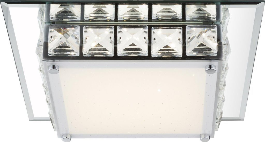 Vierkante plafondlamp Margo chroom Productafbeelding 
