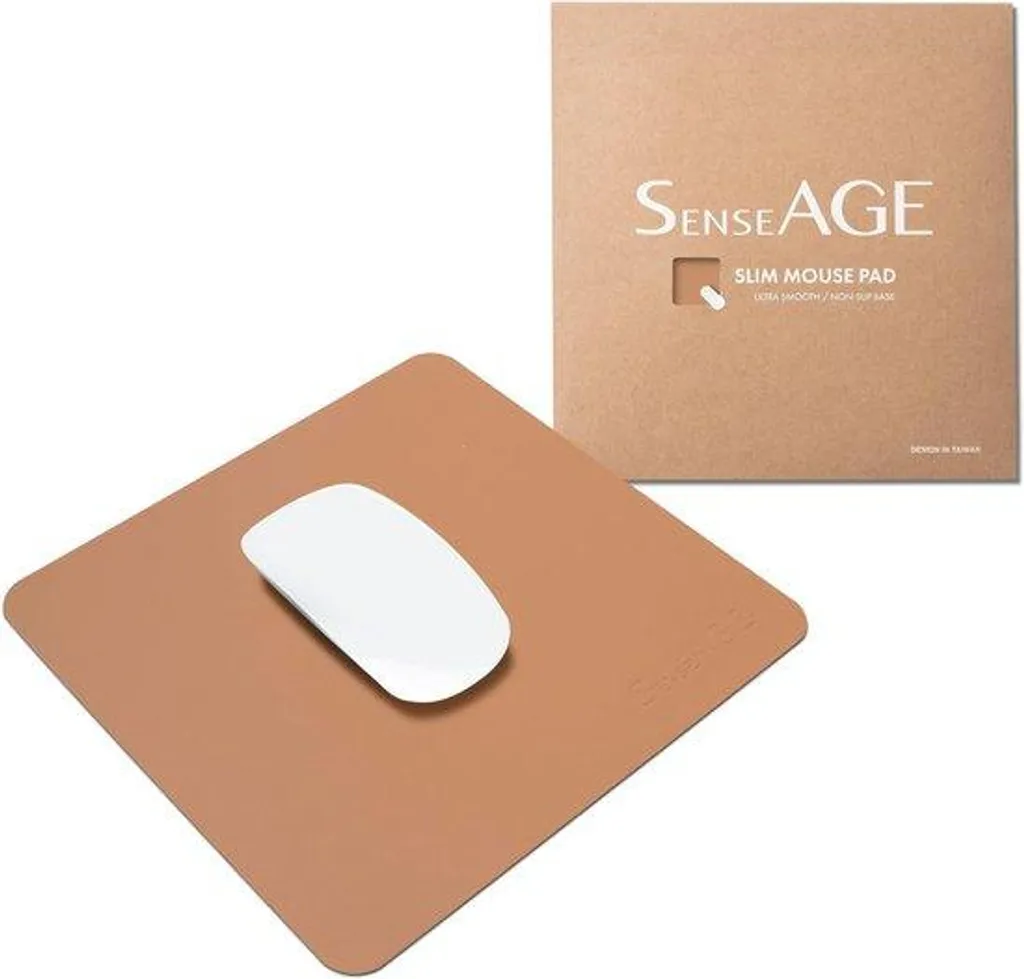 Tapis de souris pour petit bureau marron 22 cm antidérapant compact